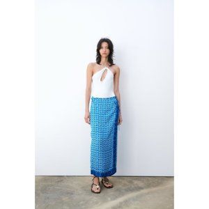 Zara Printed Pareo Skirt